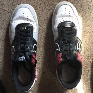 Nike Air Force 1 Black red and grey size 13